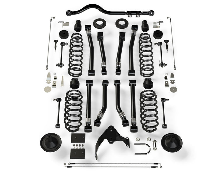 Teraflex JK 2dr: 4" Suspension System w/ 8 Alpine Short Control Arms – No Shocks